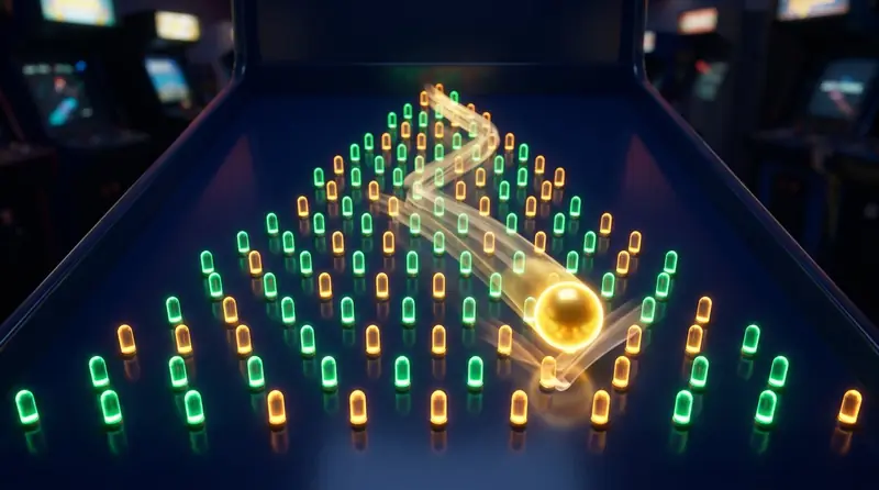 Juego Plinko de Stake: bola cayendo por el tablero