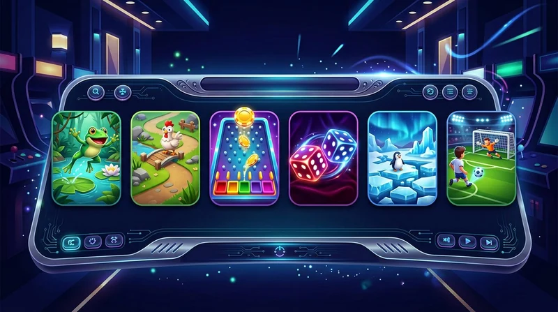 Ilustración editorial de minijuegos arcade de MyStake